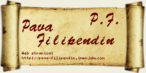 Pava Filipendin vizit kartica